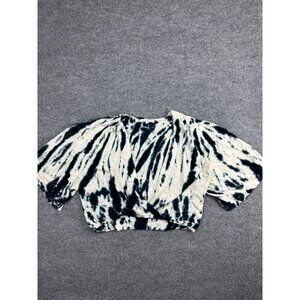 Young Fabulous & Broke Black and White Tie-Dye Blouse